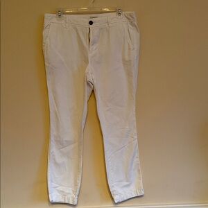 J Crew Factory Women Sunwashed creamy white Chino Pants Size 6